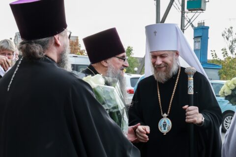 Архиерейское богослужение на всенощном бдении в престольный праздник Покрова Божией Матери
